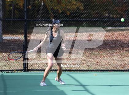 Thumbnail 1 in NCHSAA Women's Tennis 3A Singles Championship - Day 1 photogallery.