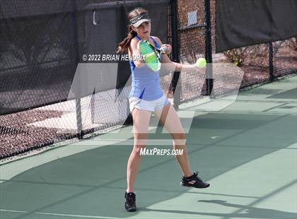 Thumbnail 3 in NCHSAA Women's Tennis 3A Singles Championship - Day 1 photogallery.