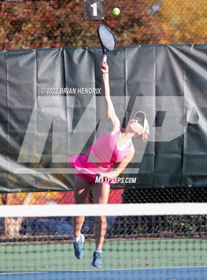 Thumbnail 3 in NCHSAA Women's Tennis 3A Singles Championship - Day 1 photogallery.