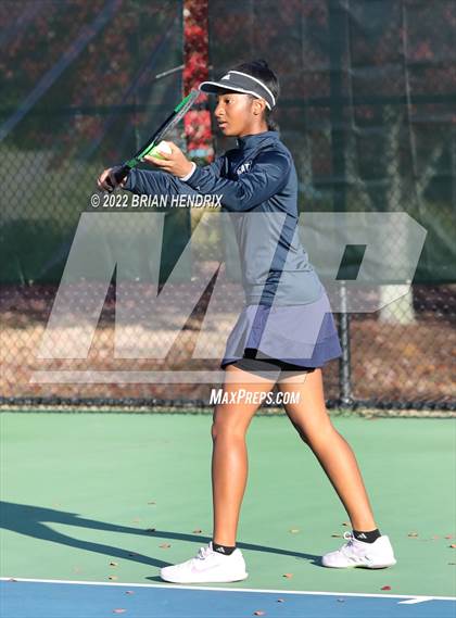 Thumbnail 1 in NCHSAA Women's Tennis 3A Singles Championship - Day 1 photogallery.