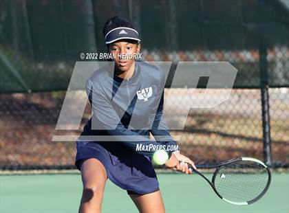 Thumbnail 2 in NCHSAA Women's Tennis 3A Singles Championship - Day 1 photogallery.