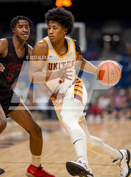 Thumbnail 2 in Beaumont United vs Lake Highlands (UIL 6A Basketball Final) photogallery.