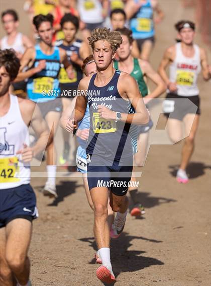 Thumbnail 1 in CIF State Cross Country Championships (Boys D1 Race) photogallery.