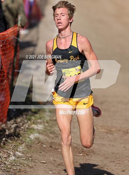 Thumbnail 2 in CIF State Cross Country Championships (Boys D1 Race) photogallery.