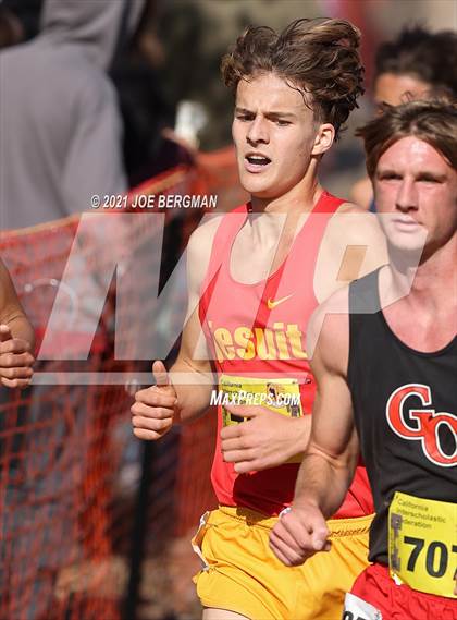 Thumbnail 1 in CIF State Cross Country Championships (Boys D1 Race) photogallery.