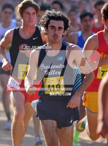 Thumbnail 1 in CIF State Cross Country Championships (Boys D1 Race) photogallery.