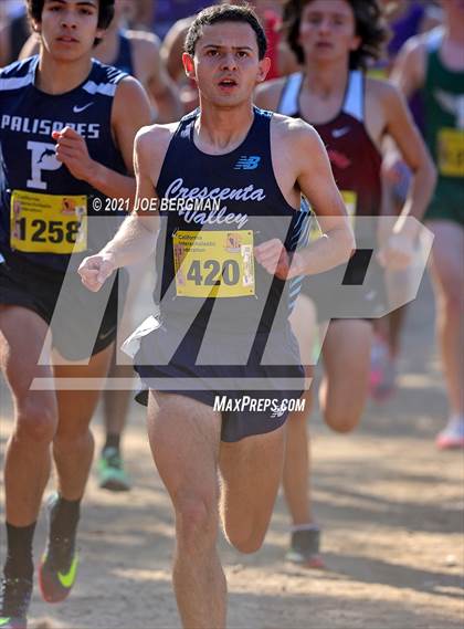 Thumbnail 1 in CIF State Cross Country Championships (Boys D1 Race) photogallery.