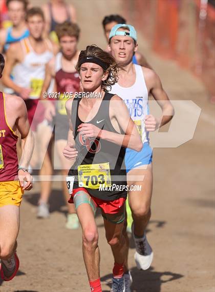 Thumbnail 1 in CIF State Cross Country Championships (Boys D1 Race) photogallery.