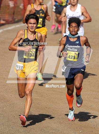 Thumbnail 3 in CIF State Cross Country Championships (Boys D1 Race) photogallery.