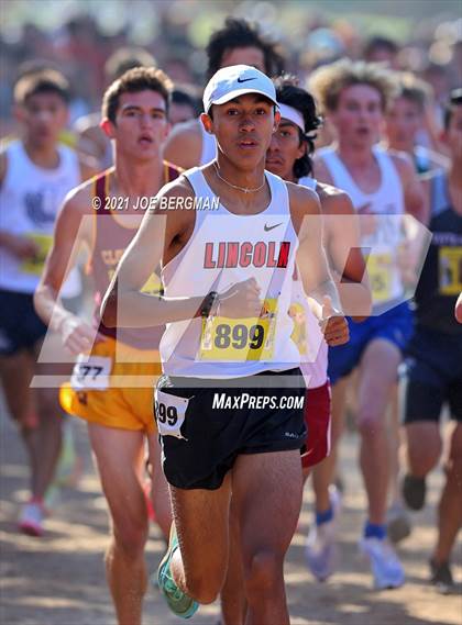 Thumbnail 2 in CIF State Cross Country Championships (Boys D1 Race) photogallery.