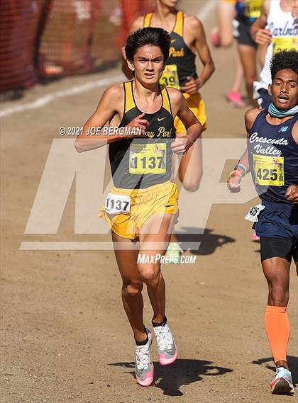Thumbnail 2 in CIF State Cross Country Championships (Boys D1 Race) photogallery.