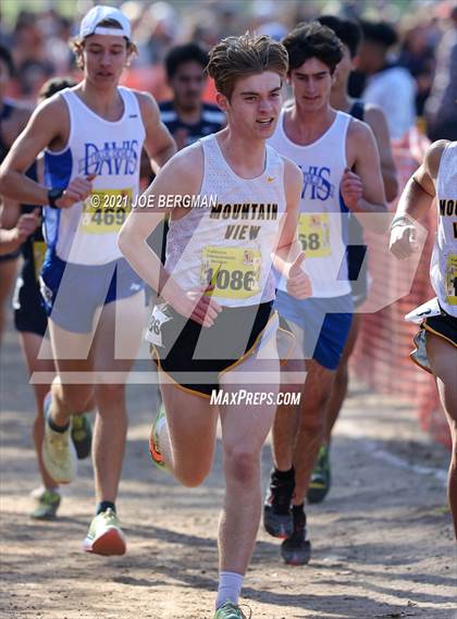 Thumbnail 1 in CIF State Cross Country Championships (Boys D1 Race) photogallery.