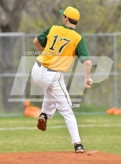 Thumbnail 3 in McKinney Christian Academy vs Temple Christian (Dallas Lutheran Wood Bat Tournament) photogallery.