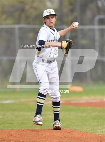 Thumbnail 1 in McKinney Christian Academy vs Temple Christian (Dallas Lutheran Wood Bat Tournament) photogallery.
