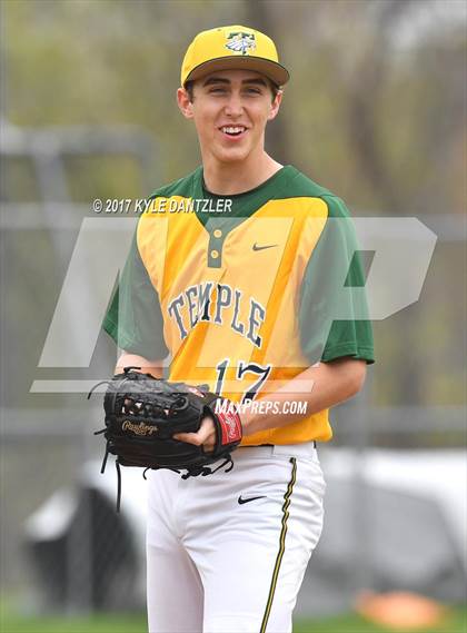 Thumbnail 3 in McKinney Christian Academy vs Temple Christian (Dallas Lutheran Wood Bat Tournament) photogallery.