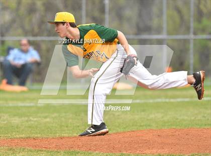 Thumbnail 1 in McKinney Christian Academy vs Temple Christian (Dallas Lutheran Wood Bat Tournament) photogallery.