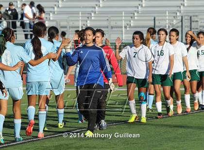 Thumbnail 3 in Santa Ana Valley vs Rancho Alamitos  (Westminster Girls Soccer Tournament) photogallery.