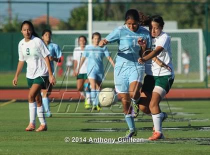 Thumbnail 1 in Santa Ana Valley vs Rancho Alamitos  (Westminster Girls Soccer Tournament) photogallery.