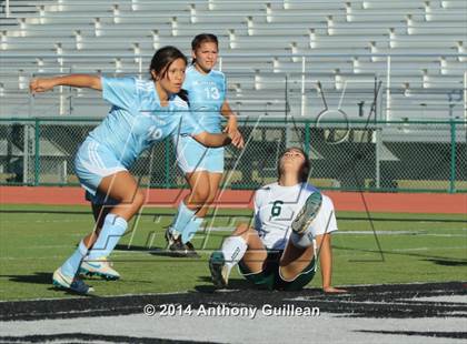 Thumbnail 2 in Santa Ana Valley vs Rancho Alamitos  (Westminster Girls Soccer Tournament) photogallery.