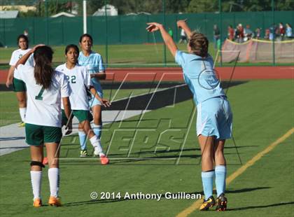 Thumbnail 3 in Santa Ana Valley vs Rancho Alamitos  (Westminster Girls Soccer Tournament) photogallery.