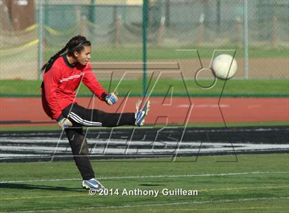 Thumbnail 2 in Santa Ana Valley vs Rancho Alamitos  (Westminster Girls Soccer Tournament) photogallery.