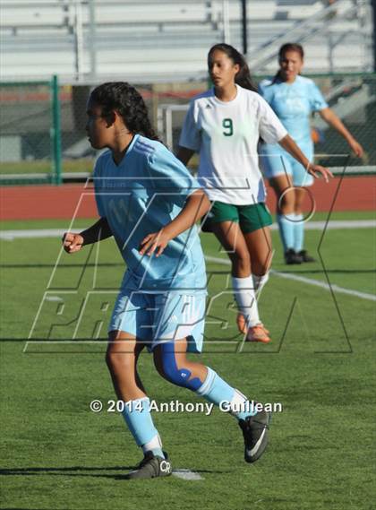 Thumbnail 1 in Santa Ana Valley vs Rancho Alamitos  (Westminster Girls Soccer Tournament) photogallery.
