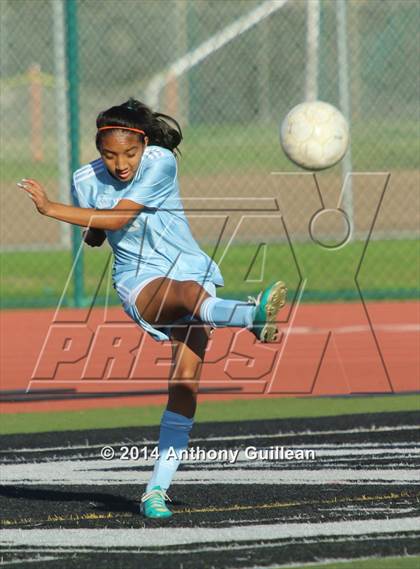 Thumbnail 1 in Santa Ana Valley vs Rancho Alamitos  (Westminster Girls Soccer Tournament) photogallery.