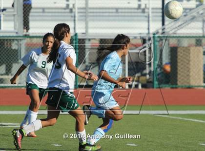 Thumbnail 2 in Santa Ana Valley vs Rancho Alamitos  (Westminster Girls Soccer Tournament) photogallery.