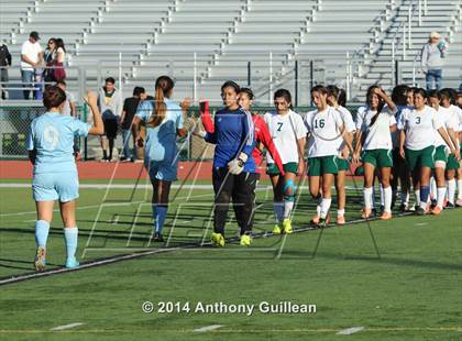 Thumbnail 2 in Santa Ana Valley vs Rancho Alamitos  (Westminster Girls Soccer Tournament) photogallery.