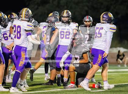 Thumbnail 2 in Pioneer vs. Liberty Hill (UIL Football 5A Division 2 Region 4 Area) photogallery.