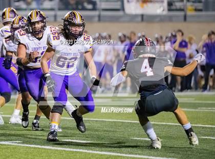 Thumbnail 2 in Pioneer vs. Liberty Hill (UIL Football 5A Division 2 Region 4 Area) photogallery.