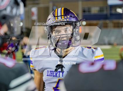 Thumbnail 2 in Pioneer vs. Liberty Hill (UIL Football 5A Division 2 Region 4 Area) photogallery.