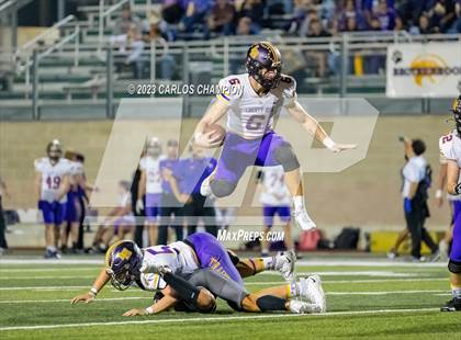 Thumbnail 2 in Pioneer vs. Liberty Hill (UIL Football 5A Division 2 Region 4 Area) photogallery.