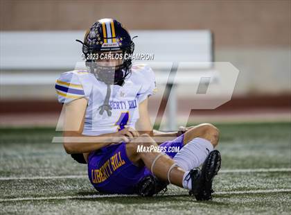 Thumbnail 2 in Pioneer vs. Liberty Hill (UIL Football 5A Division 2 Region 4 Area) photogallery.