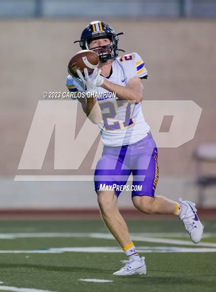 Thumbnail 2 in Pioneer vs. Liberty Hill (UIL Football 5A Division 2 Region 4 Area) photogallery.