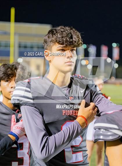 Thumbnail 2 in Pioneer vs. Liberty Hill (UIL Football 5A Division 2 Region 4 Area) photogallery.