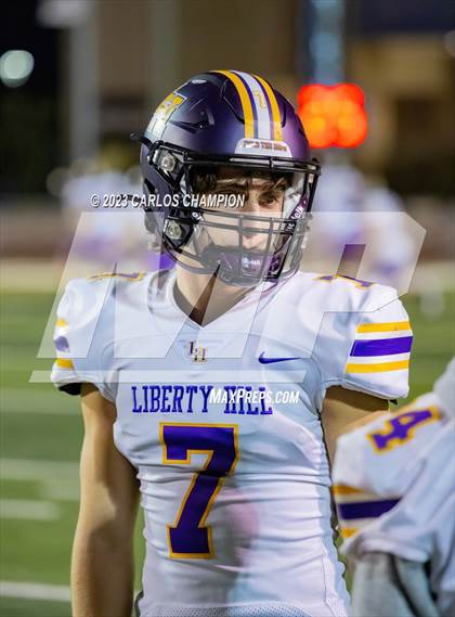 Thumbnail 1 in Pioneer vs. Liberty Hill (UIL Football 5A Division 2 Region 4 Area) photogallery.