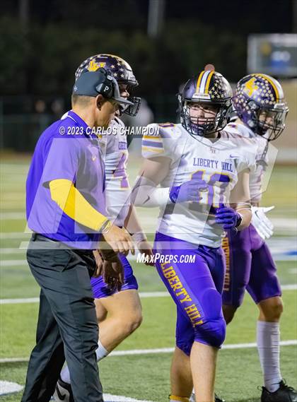 Thumbnail 1 in Pioneer vs. Liberty Hill (UIL Football 5A Division 2 Region 4 Area) photogallery.