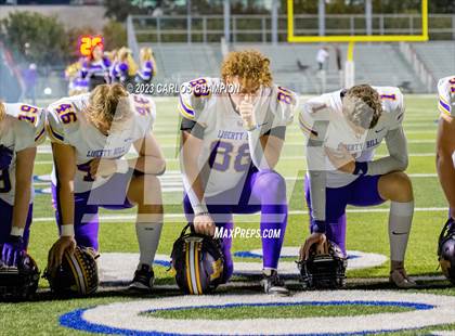 Thumbnail 3 in Pioneer vs. Liberty Hill (UIL Football 5A Division 2 Region 4 Area) photogallery.