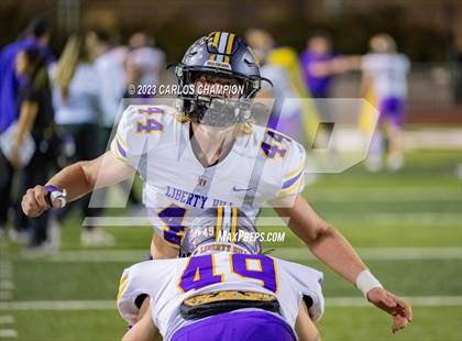 Thumbnail 1 in Pioneer vs. Liberty Hill (UIL Football 5A Division 2 Region 4 Area) photogallery.