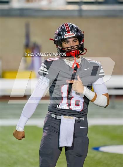 Thumbnail 1 in Pioneer vs. Liberty Hill (UIL Football 5A Division 2 Region 4 Area) photogallery.