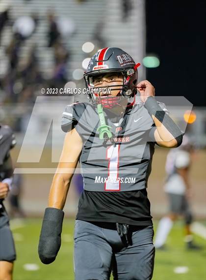 Thumbnail 3 in Pioneer vs. Liberty Hill (UIL Football 5A Division 2 Region 4 Area) photogallery.