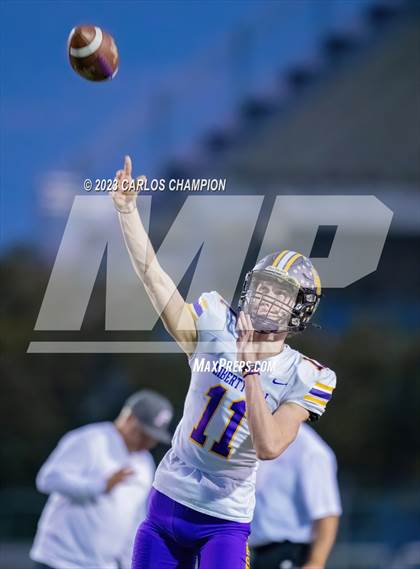 Thumbnail 3 in Pioneer vs. Liberty Hill (UIL Football 5A Division 2 Region 4 Area) photogallery.