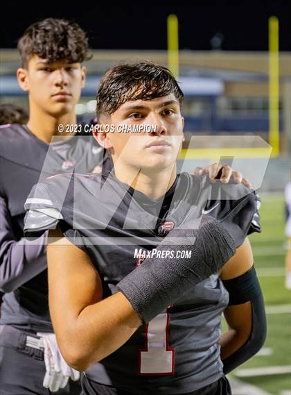 Thumbnail 2 in Pioneer vs. Liberty Hill (UIL Football 5A Division 2 Region 4 Area) photogallery.