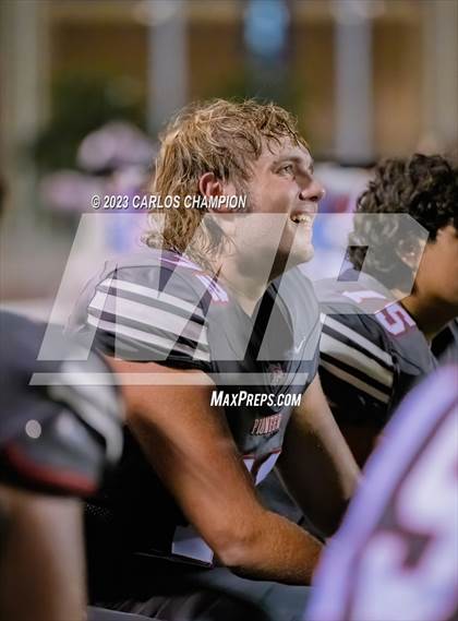 Thumbnail 2 in Pioneer vs. Liberty Hill (UIL Football 5A Division 2 Region 4 Area) photogallery.