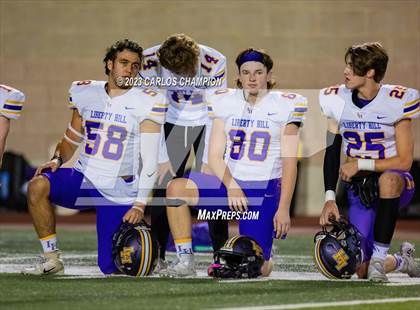 Thumbnail 1 in Pioneer vs. Liberty Hill (UIL Football 5A Division 2 Region 4 Area) photogallery.
