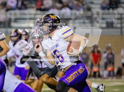 Thumbnail 3 in Pioneer vs. Liberty Hill (UIL Football 5A Division 2 Region 4 Area) photogallery.