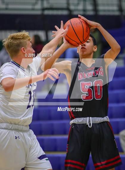 Thumbnail 3 in Deming vs. Rio Rancho(Jalene Berger Allstate Holiday Hoops Classic) photogallery.