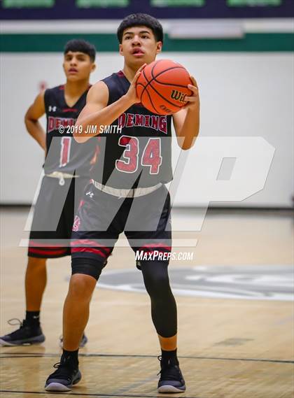 Thumbnail 1 in Deming vs. Rio Rancho(Jalene Berger Allstate Holiday Hoops Classic) photogallery.
