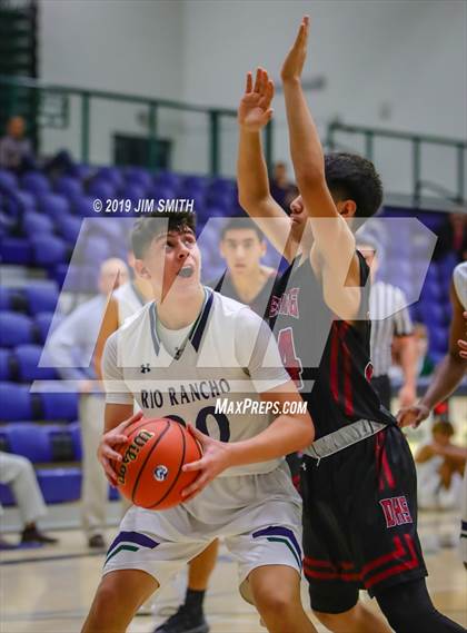 Thumbnail 2 in Deming vs. Rio Rancho(Jalene Berger Allstate Holiday Hoops Classic) photogallery.